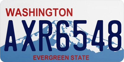 WA license plate AXR6548