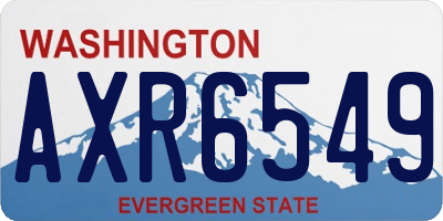 WA license plate AXR6549