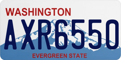 WA license plate AXR6550
