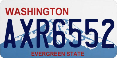 WA license plate AXR6552