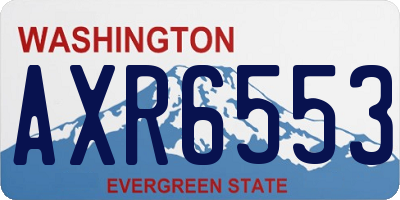 WA license plate AXR6553