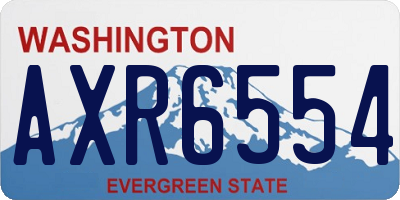 WA license plate AXR6554