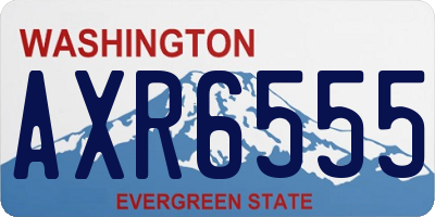 WA license plate AXR6555