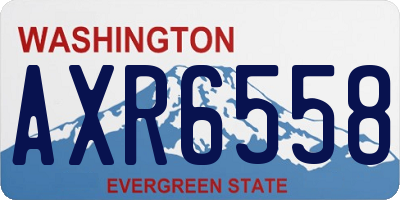WA license plate AXR6558