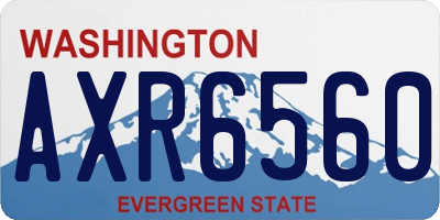 WA license plate AXR6560
