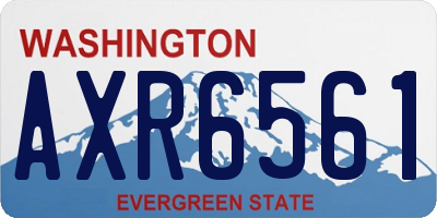 WA license plate AXR6561
