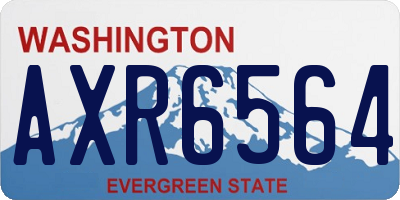WA license plate AXR6564