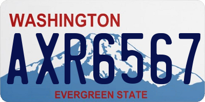 WA license plate AXR6567