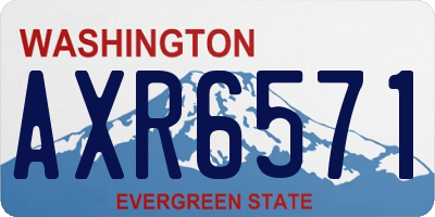 WA license plate AXR6571