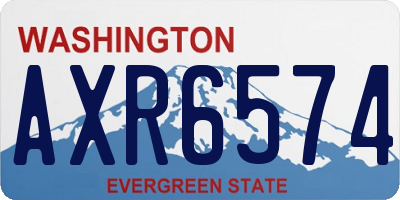 WA license plate AXR6574