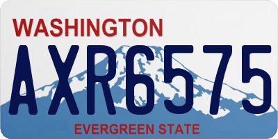 WA license plate AXR6575