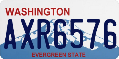 WA license plate AXR6576