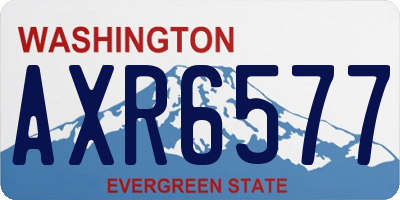 WA license plate AXR6577