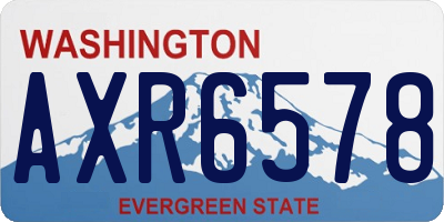 WA license plate AXR6578