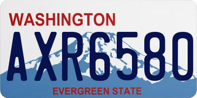 WA license plate AXR6580