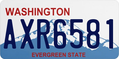 WA license plate AXR6581