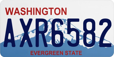 WA license plate AXR6582