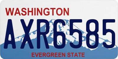 WA license plate AXR6585