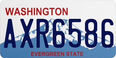 WA license plate AXR6586