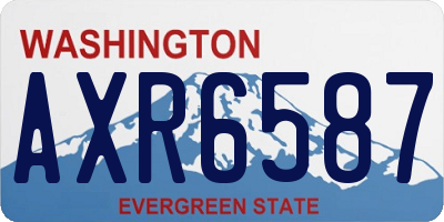 WA license plate AXR6587