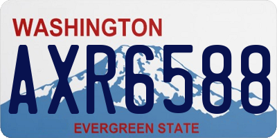 WA license plate AXR6588