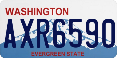 WA license plate AXR6590