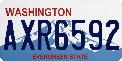 WA license plate AXR6592