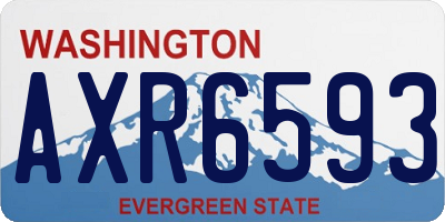 WA license plate AXR6593