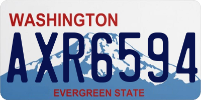 WA license plate AXR6594