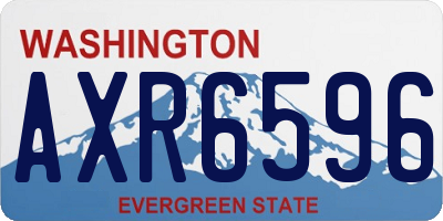 WA license plate AXR6596
