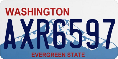 WA license plate AXR6597