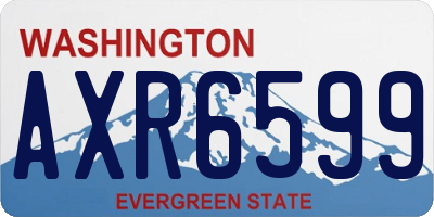 WA license plate AXR6599