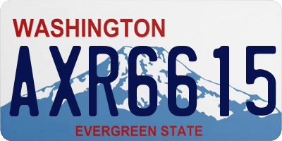 WA license plate AXR6615