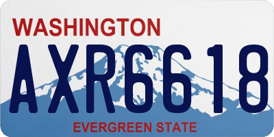WA license plate AXR6618