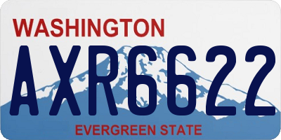 WA license plate AXR6622