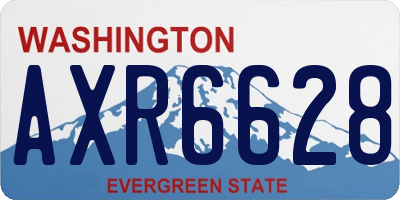 WA license plate AXR6628