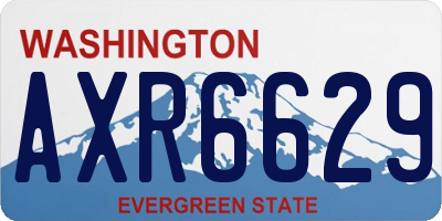 WA license plate AXR6629