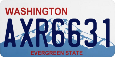 WA license plate AXR6631