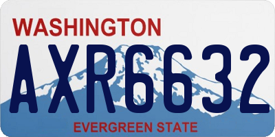 WA license plate AXR6632