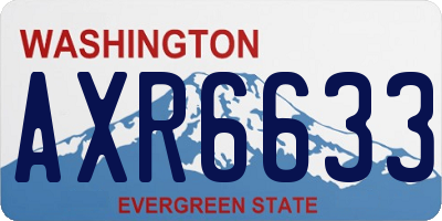WA license plate AXR6633