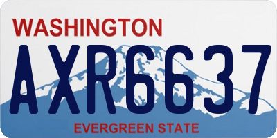 WA license plate AXR6637