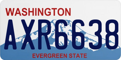 WA license plate AXR6638