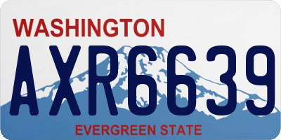 WA license plate AXR6639