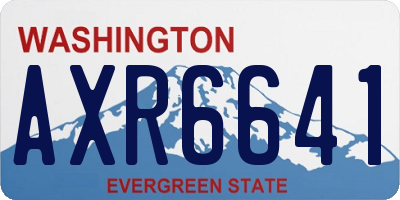 WA license plate AXR6641