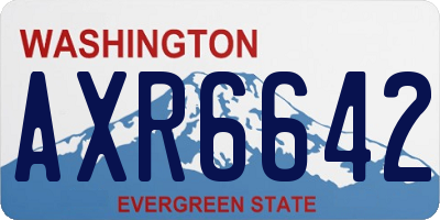WA license plate AXR6642