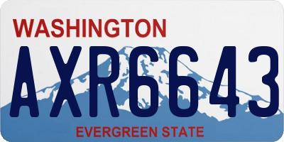 WA license plate AXR6643