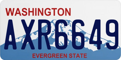 WA license plate AXR6649