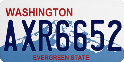 WA license plate AXR6652