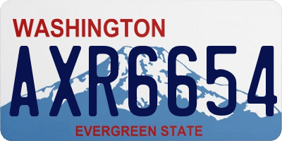 WA license plate AXR6654