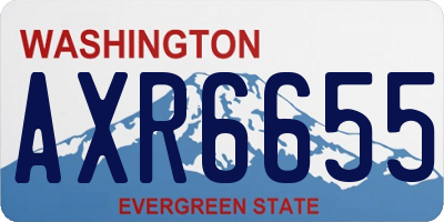 WA license plate AXR6655